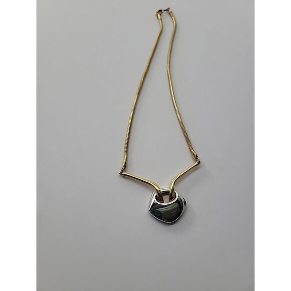 Vintage Amway Necklace Rope Chain Gold Tone Silver Tone Pendant Jewelry Costume - Picture 14 of 14